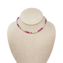 Load image into Gallery viewer, Multi Semi Precious Gemstone Necklace - Thin
