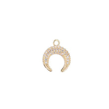Load image into Gallery viewer, Crescent Horn Charm- Gold