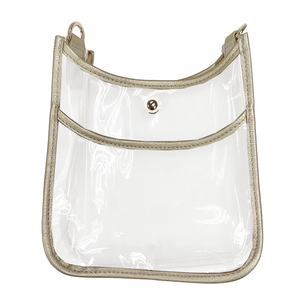 Game Day Clear Mini Messenger - Gold