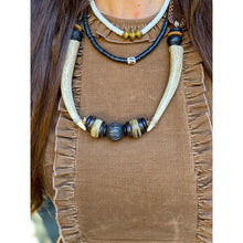 Load image into Gallery viewer, Stacked Choker Necklace | White Batik