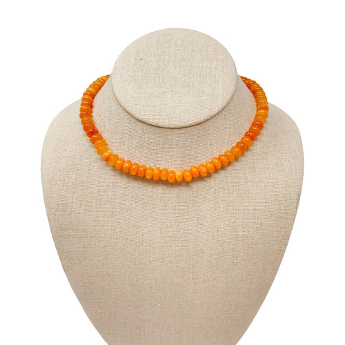 Opal Gemstone Necklace - Orange