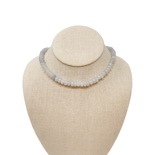 Jade Gemstone Necklace - Grey