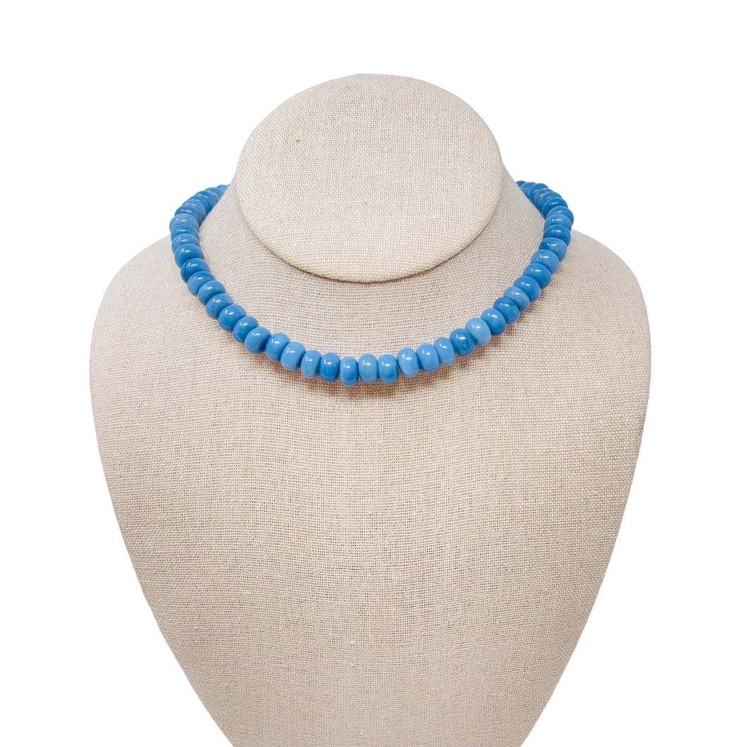 Opal Gemstone Necklace - Denim