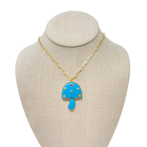 XL Mushroom Necklace - Turquoise