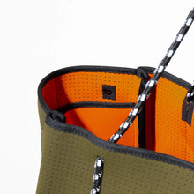 Load image into Gallery viewer, Large Neoprene Tote Bag - Safari Green