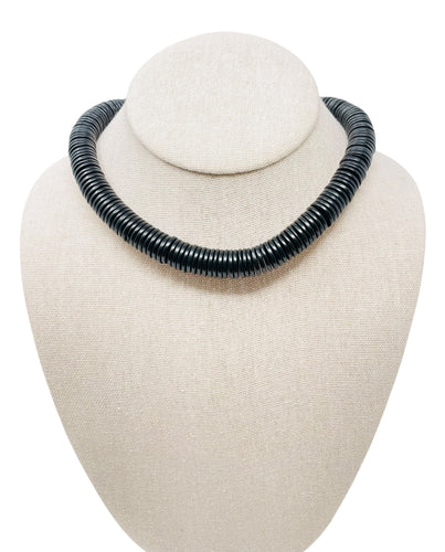 Coconut Necklace Thin - Shiny Onyx