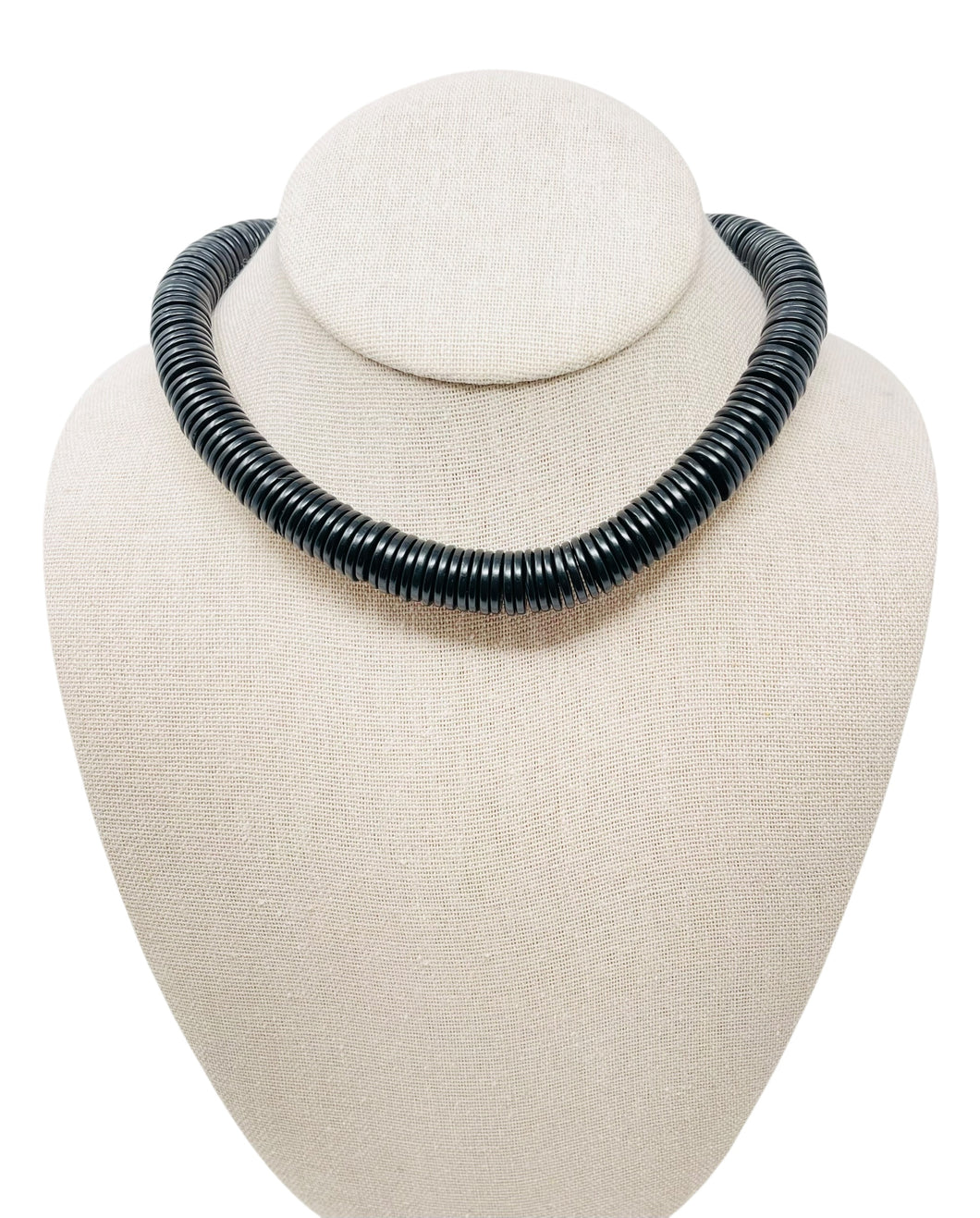 Coconut Necklace Thin - Shiny Onyx