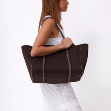 Load image into Gallery viewer, Large Neoprene Tote Bag - Espresso Brown