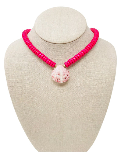 Coconut Shell Necklace - Pink