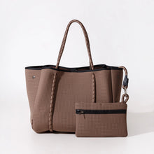 Load image into Gallery viewer, Large Neoprene Tote Bag - Mocha Brown