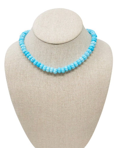 Opal Watermelon Gemstone Necklace - Aqua