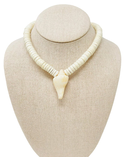 Coconut Shell Necklace - White