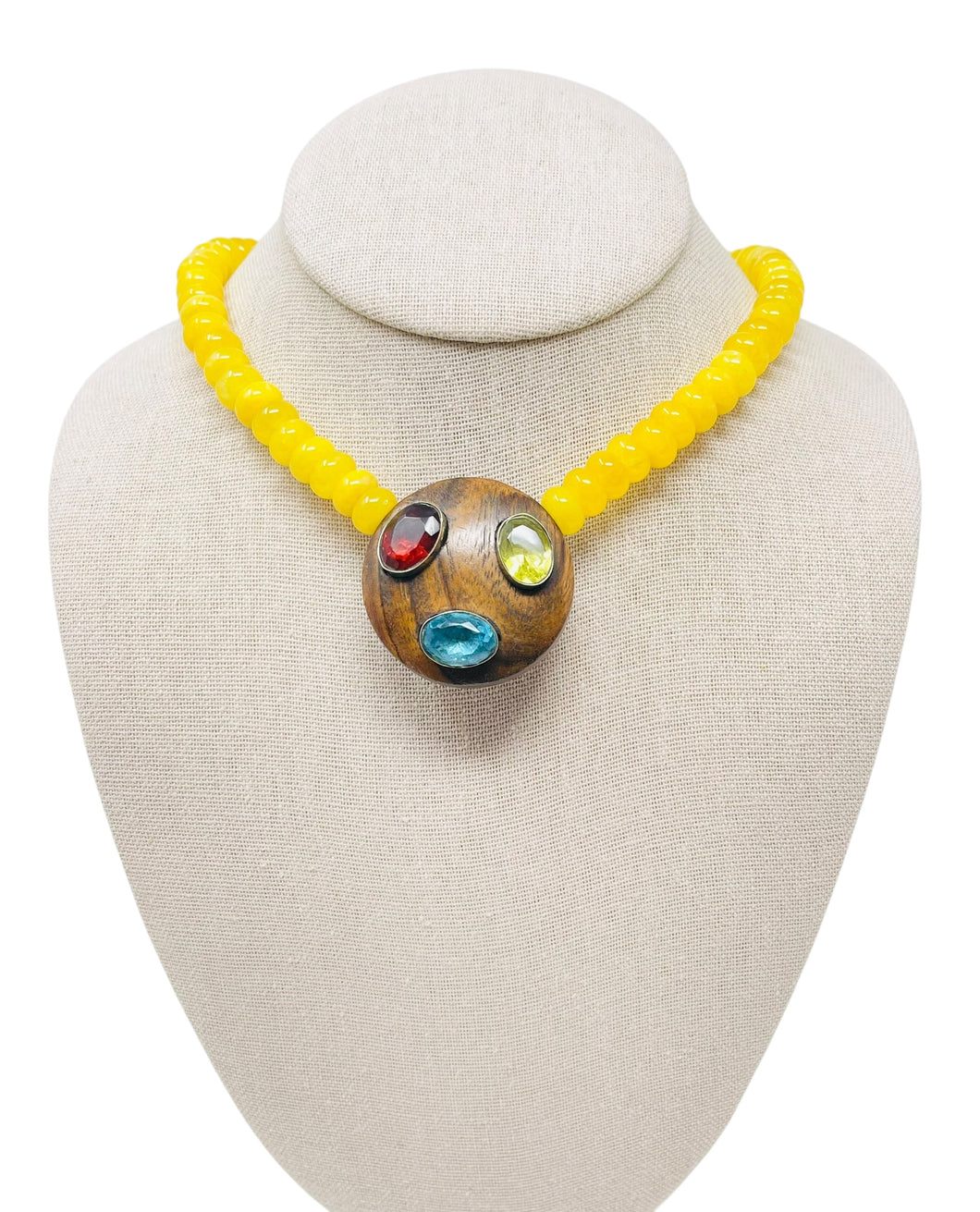 Icon XL Jade Gemstone Necklace - Yellow