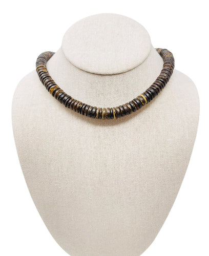 Coconut Necklace Thin - Chocolate