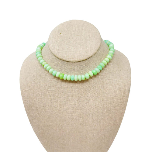 Opal Gemstone Necklace - Light Olive