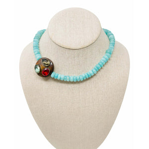 Icon Opal Gemstone Necklace - Aqua