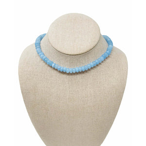 Opal Gemstone Necklace - Light Blue