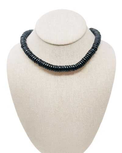 Coconut Necklace Thin - Onyx