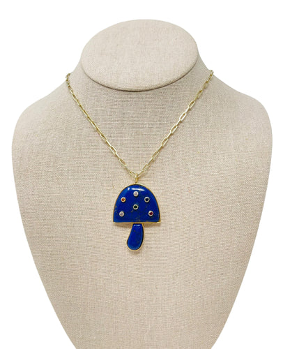 XL Mushroom Necklace - Lapis