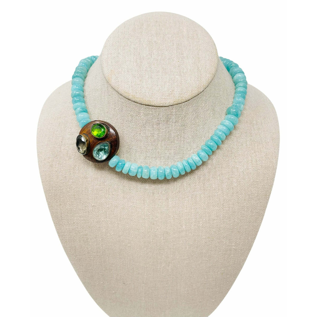 Icon Opal Gemstone Necklace - Aqua