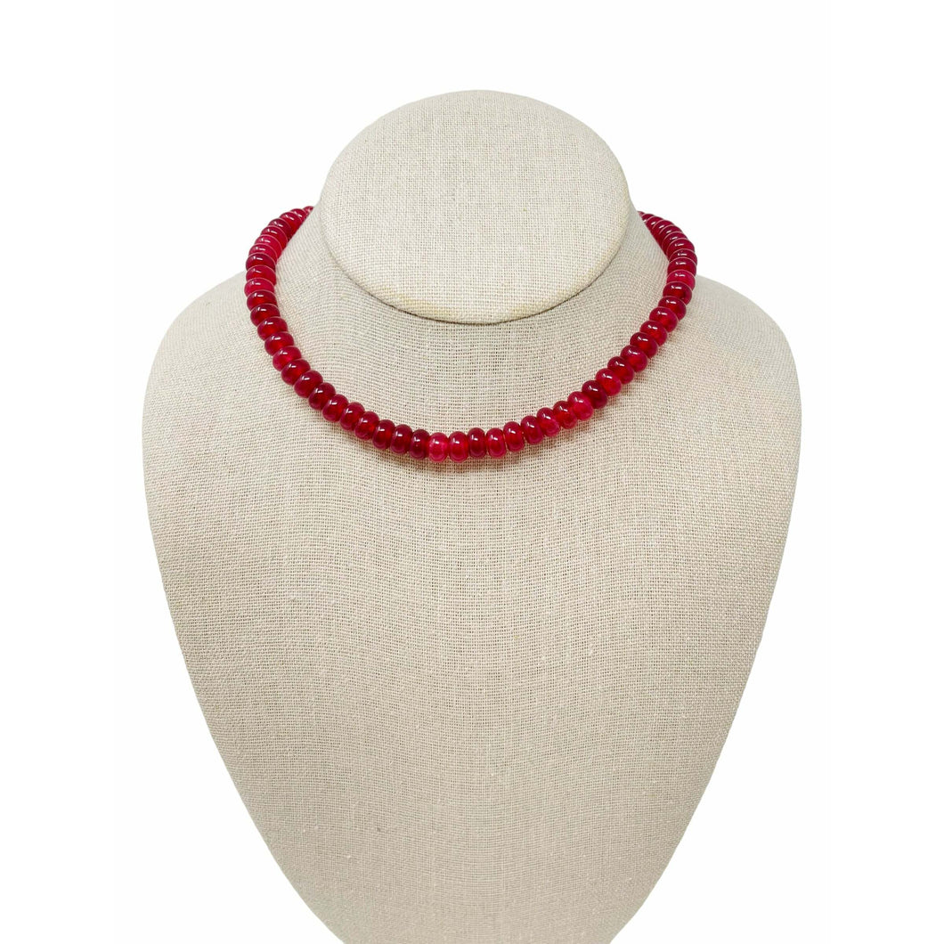 Opal Gemstone Necklace - Red