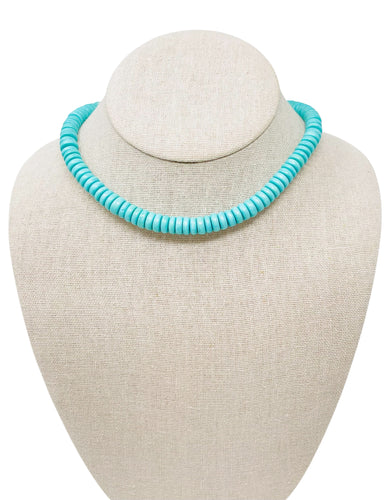 Coconut Necklace Thin - Turquoise