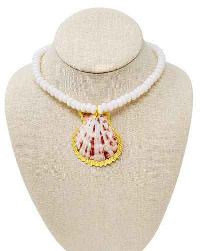 Exuma Shell Necklace - Pale Pink