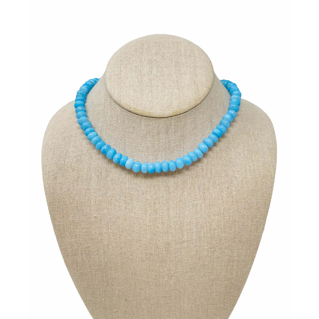 Opal Gemstone Necklace - Electric Blue