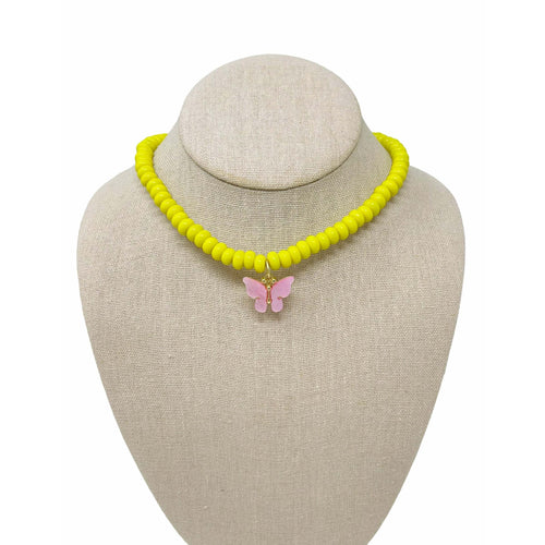 Charmed Exuma Necklace - Citron/Butterfly