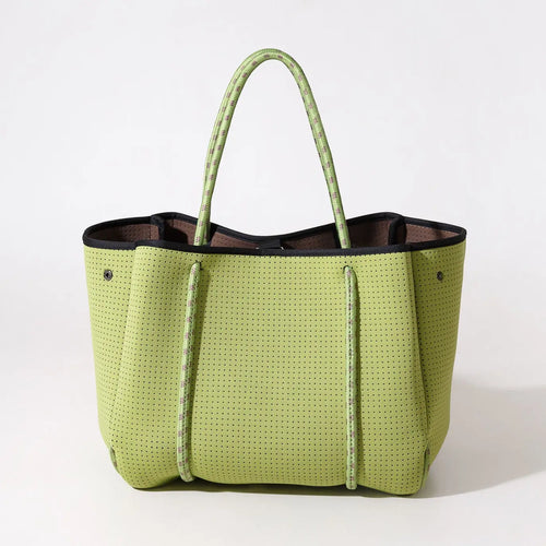 Large Neoprene Tote Bag - Matcha Green