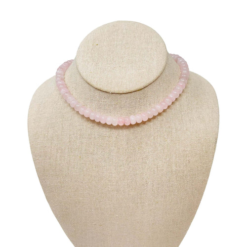 Opal Gemstone Necklace - Light Pink