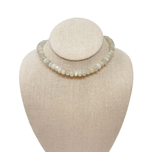 Opal Gemstone Necklace - Taupe