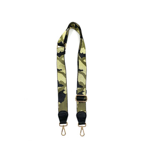 1.5" Camo Black/Army/Gold Bag Strap