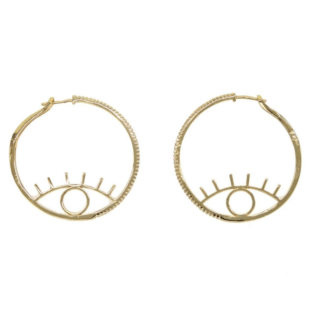 Lucky Eye Hoops