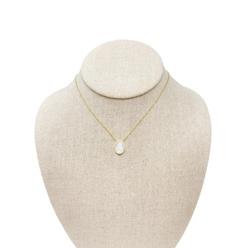 Mini Kenzie Necklace - White