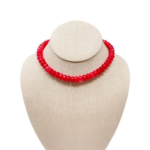 XL Gemstone Necklace - Red
