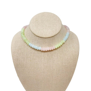 Opal Gemstone Necklace - Cotton Candy