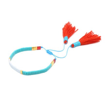 Load image into Gallery viewer, Tassel Bracelet- Turquoise