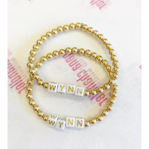 Personalized 5mm Layer Bracelet- Gold