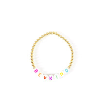 Load image into Gallery viewer, Be Kind ♡ Rainbow 4mm Layer Bracelet