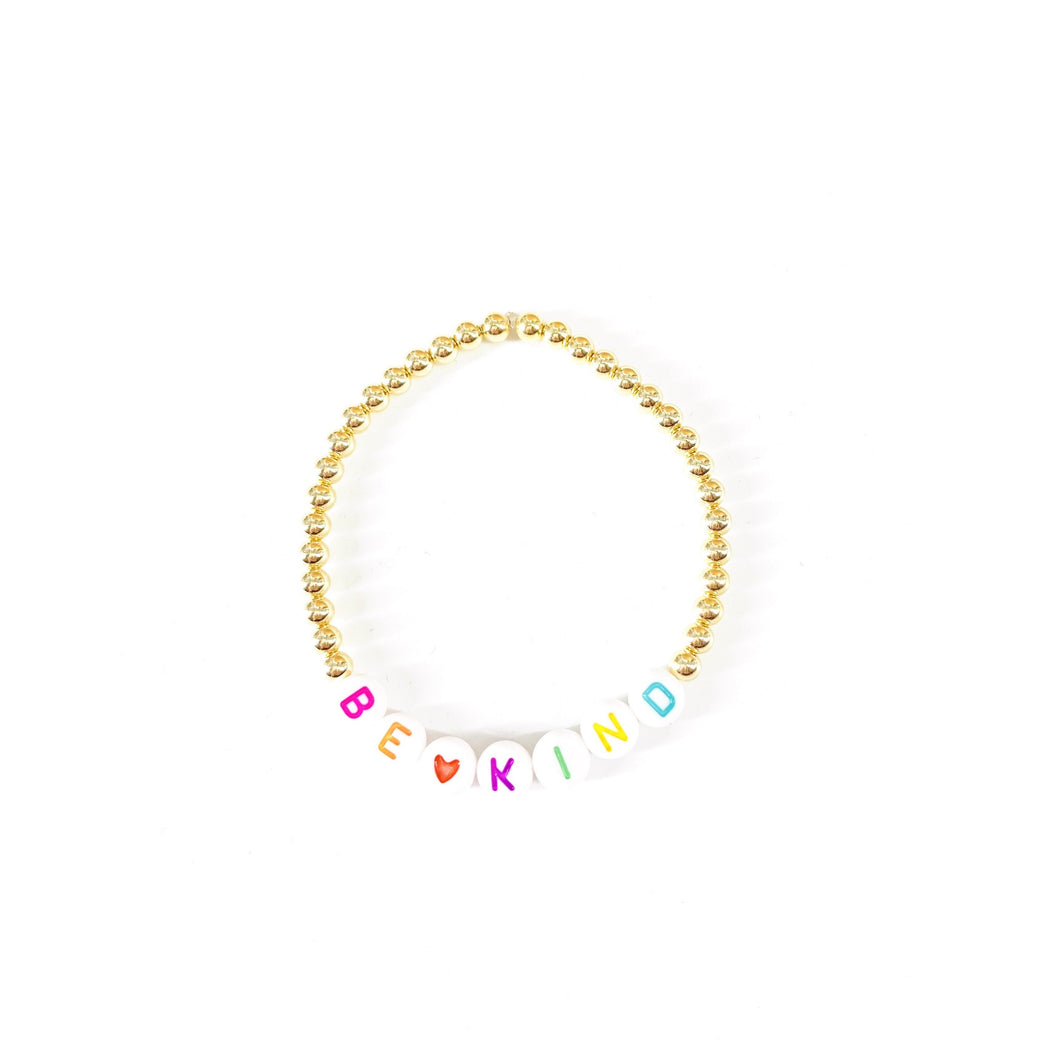 Be Kind ♡ Rainbow 4mm Layer Bracelet