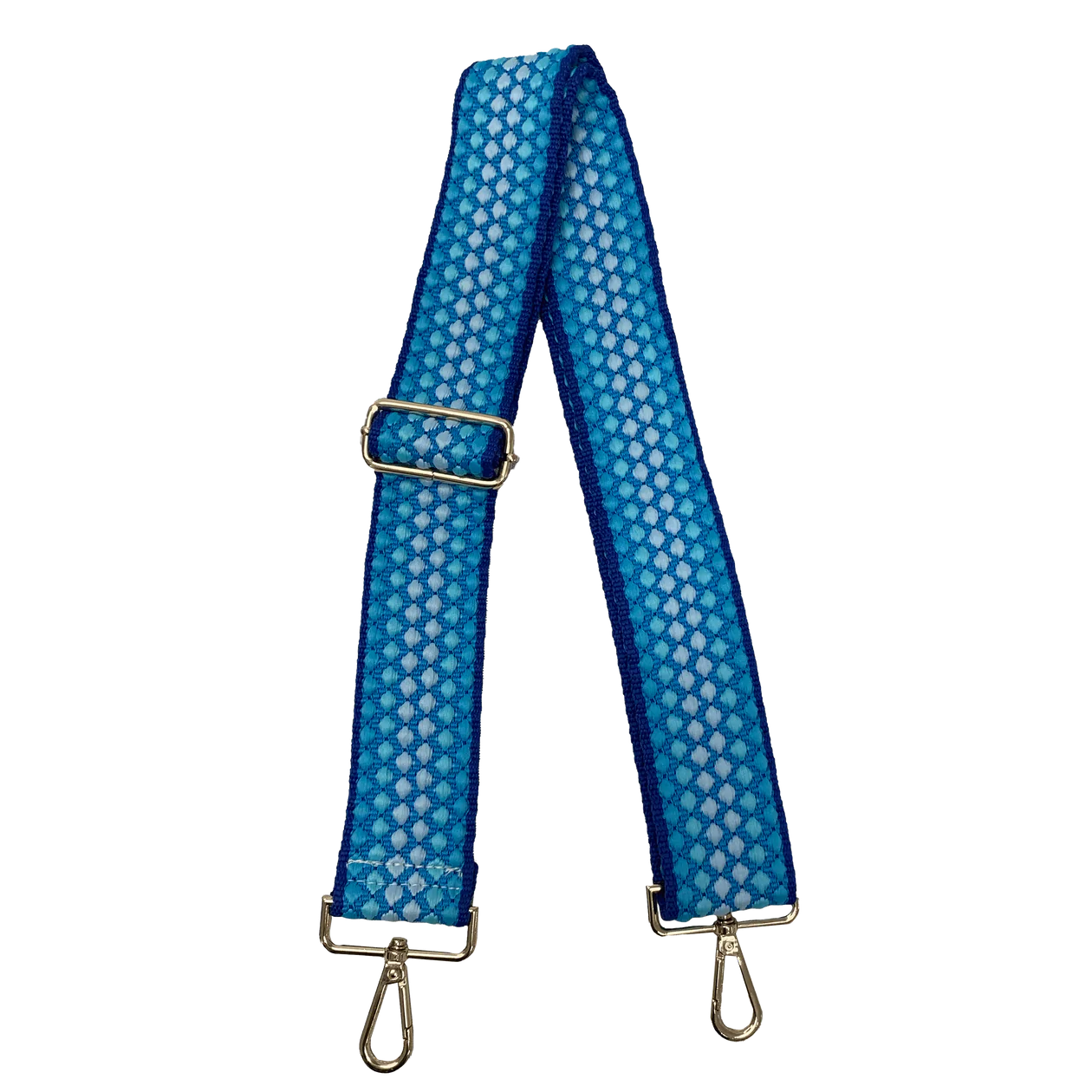 2" Light Blue Bubble Embroidered Bag Strap