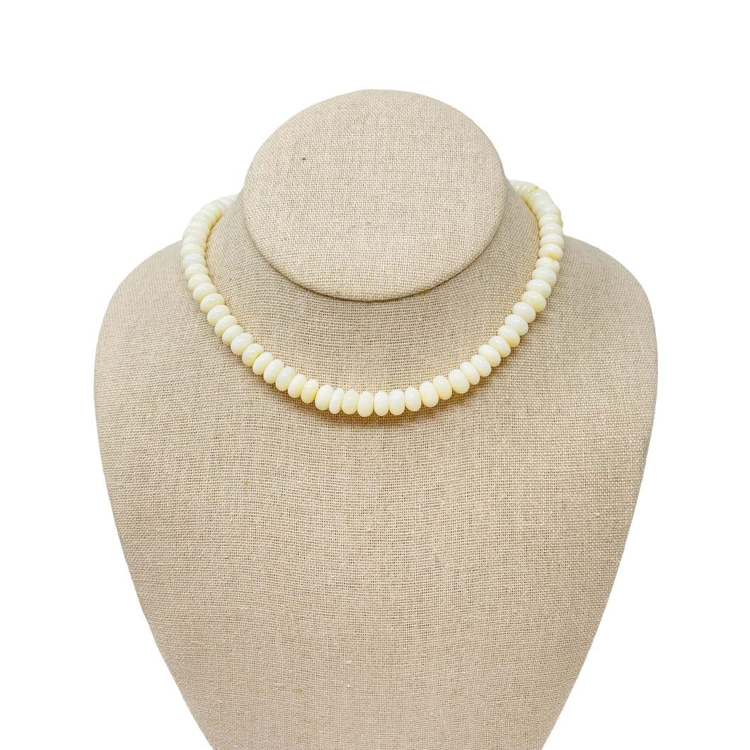 Opal Gemstone Necklace - Cream