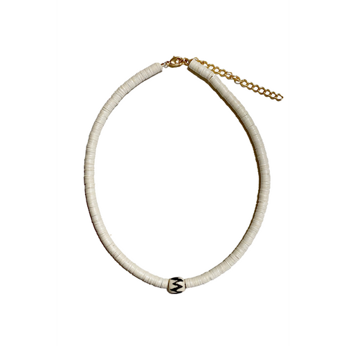 Stacked Choker Necklace | White Batik