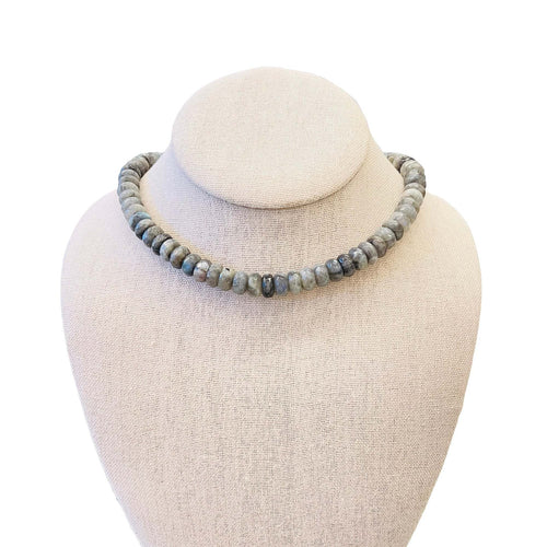 XL Gemstone Necklace - Grey