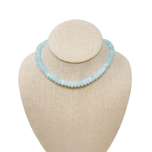 Opal Gemstone Necklace - Light Blue