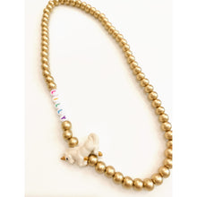 Load image into Gallery viewer, Personalized Rainbow Metallic Unicorn Necklace