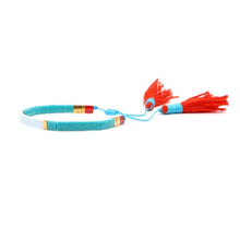 Load image into Gallery viewer, Tassel Bracelet- Turquoise