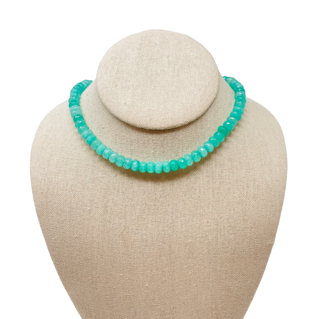 Jade Gemstone Necklace - Rivulet Green